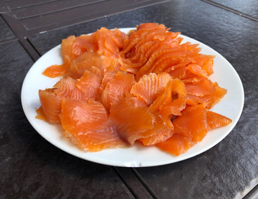 Plated of smoked trout