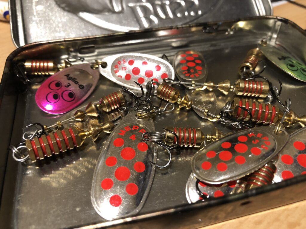 Selection of fishing spinners