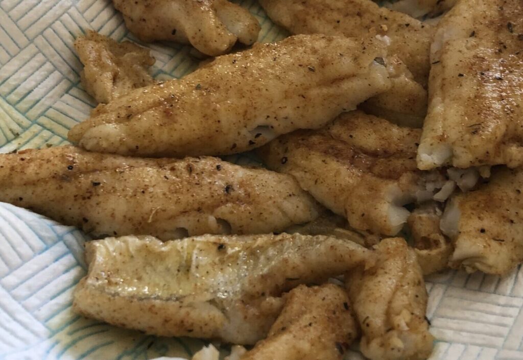 Fried fish fillets